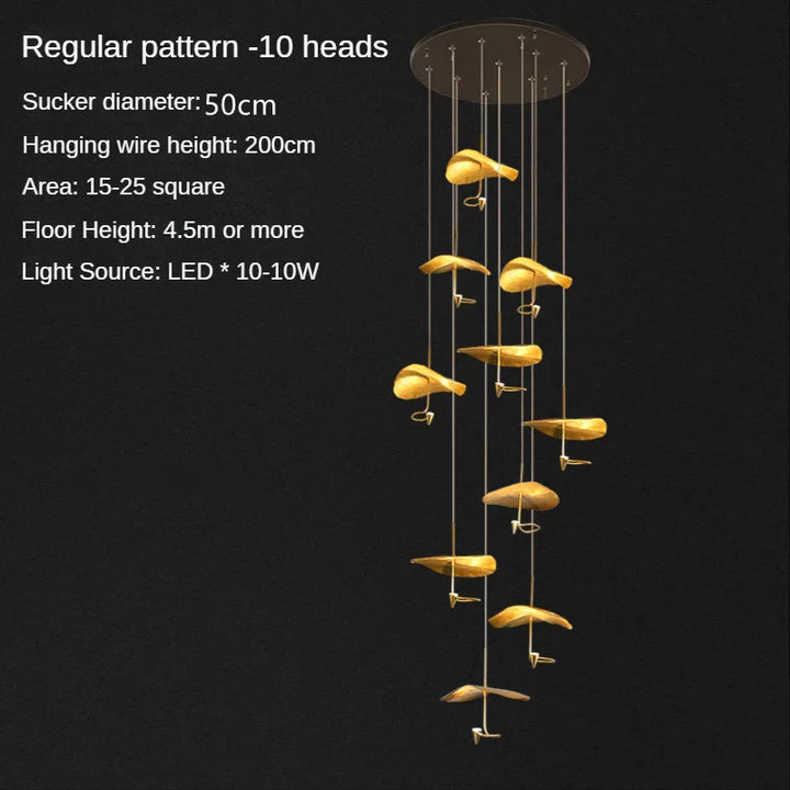Suspension en cuivre moderne pour duplex – Céloria