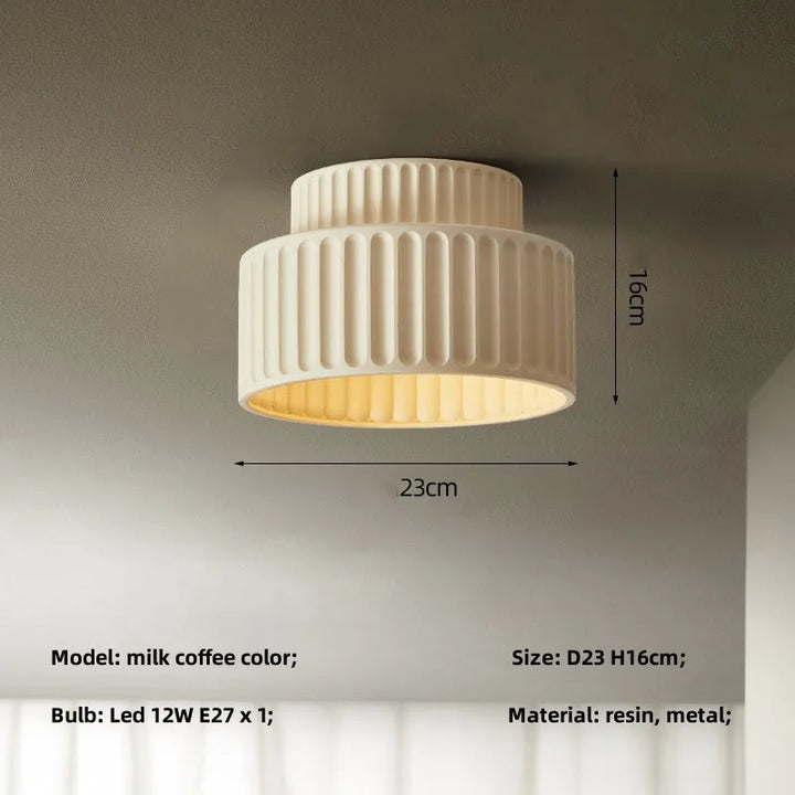 Plafonnier Minimaliste Crème pour Chambre – Crealuxa