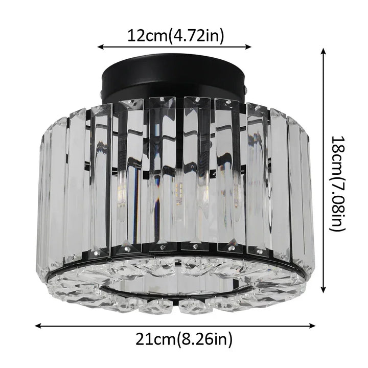 Plafonnier Cristal Doré pour Chambre – Célestine