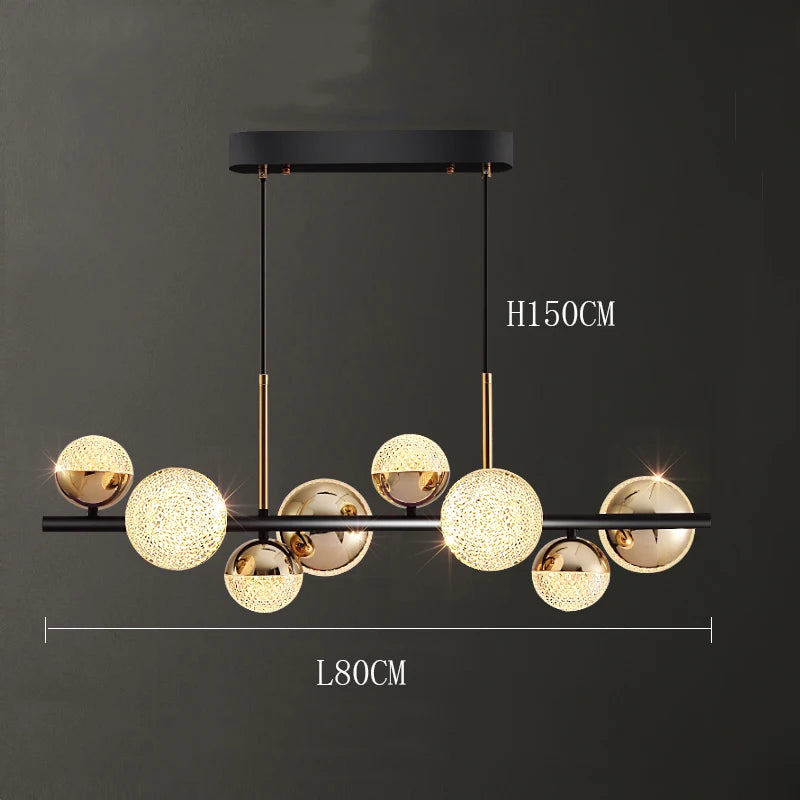 Suspension moderne en acrylique pour salle à manger – Ornelia