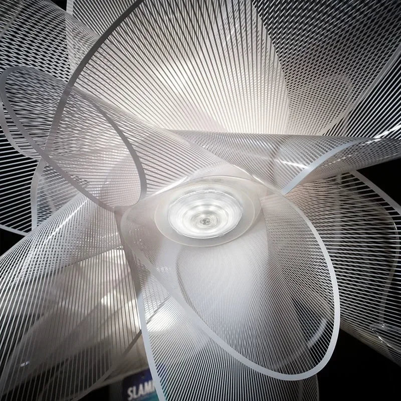 Plafonnier moderne en PVC noir pour chambre – Novaluce