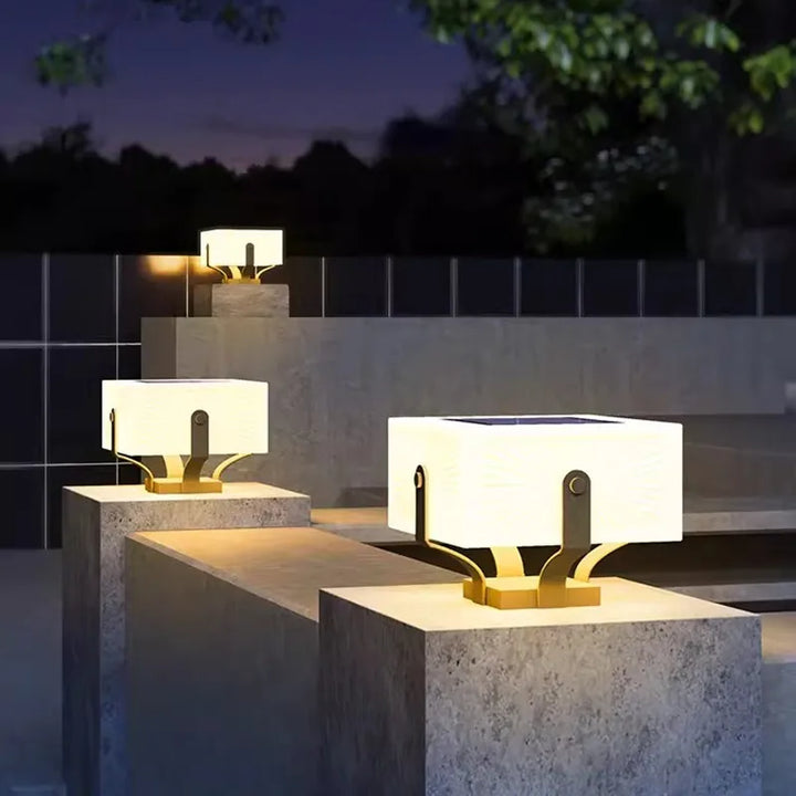 Lampe de Colonne Solaire en Acier Inoxydable pour Jardin – Solastice