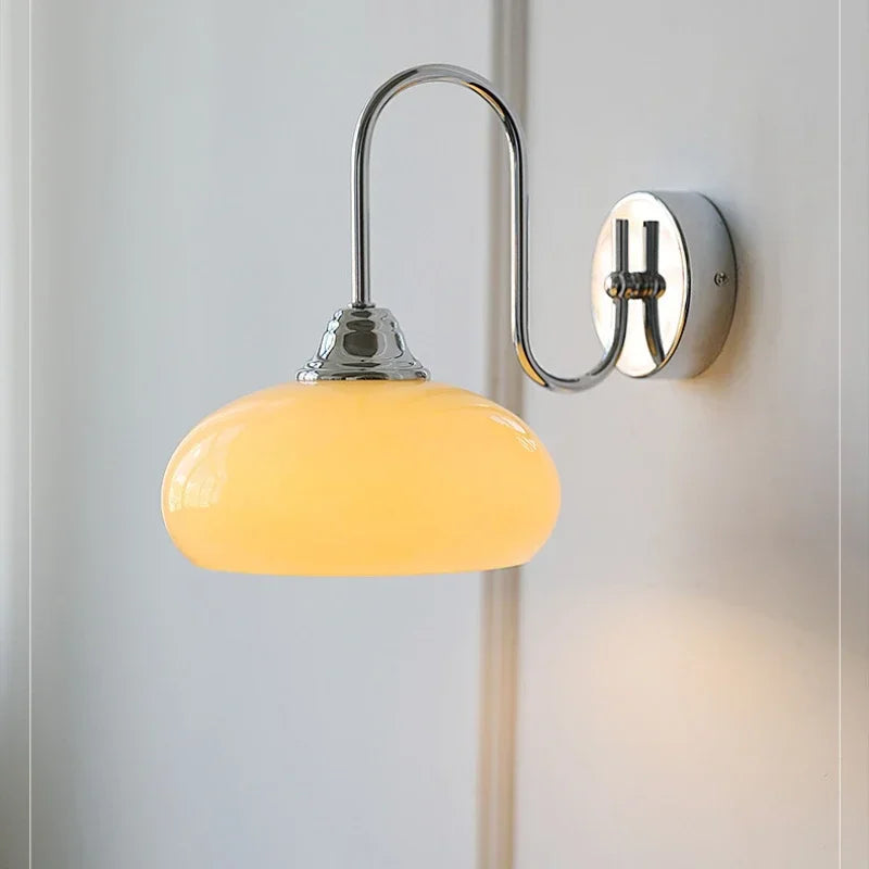 Applique murale minimaliste Eléganza en verre texturé et métal poli - vue 5