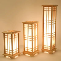 Lampe sur pied en bois style japonais pour salon – Zenshiro
