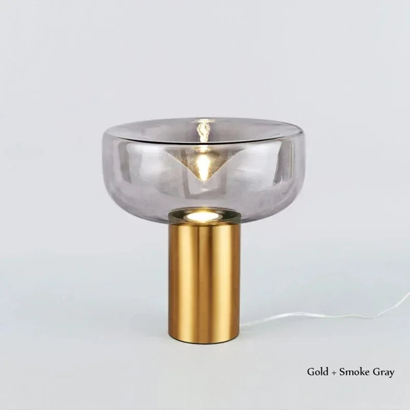 Lampe de table nordique en verre transparent – Aellara