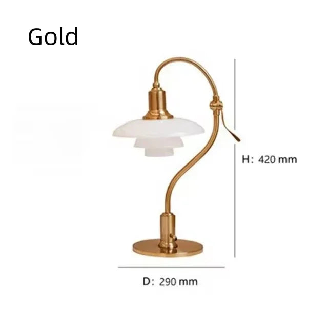 Lampe de table en verre et fer style Bauhaus – Auroldis