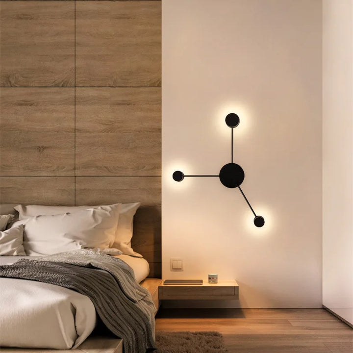Applique murale moderne en fer noir pour salon – Noctarion