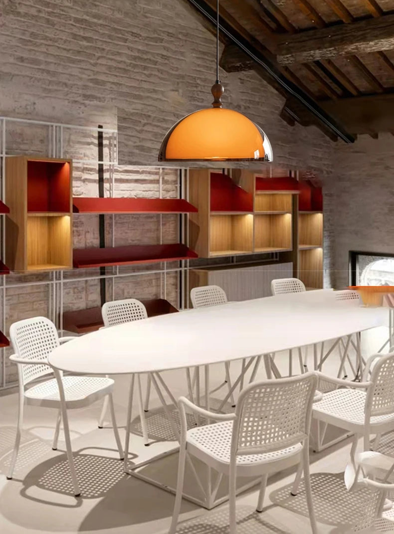 Bruine acryl hanglamp voor eetkamer – Armoniel