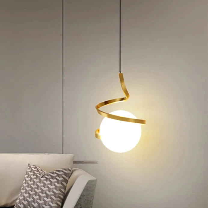 Elegante hanglamp decoratieve sfeer glas en ijzer design – Orbia