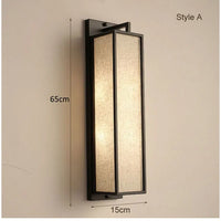 Applique murale en fer et lin style chinois pour chambre – Lumisan