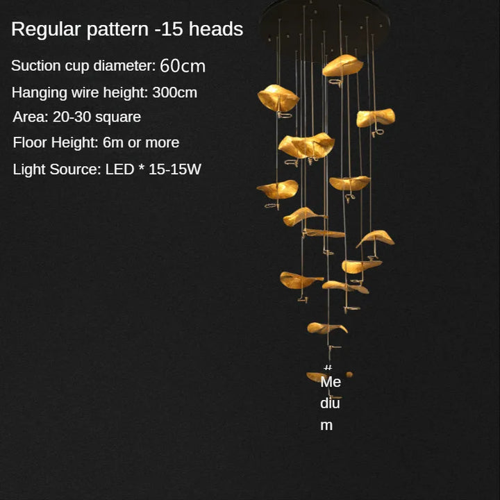 Suspension en cuivre moderne pour duplex – Céloria