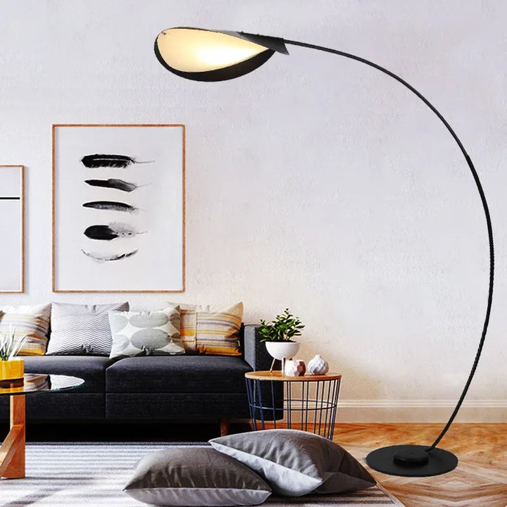 Lampe sur pied design nordique en acier brossé – Oréade