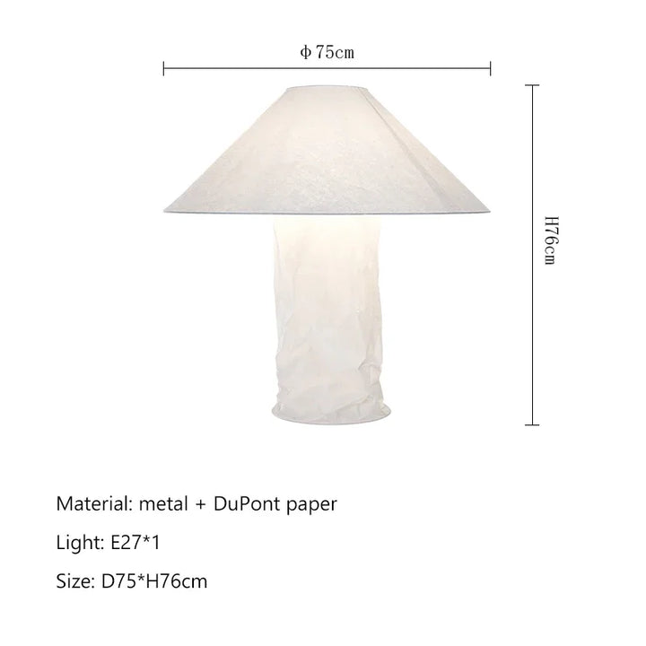 Lampe sur pied en fer et tissu pour salon – Armonéa