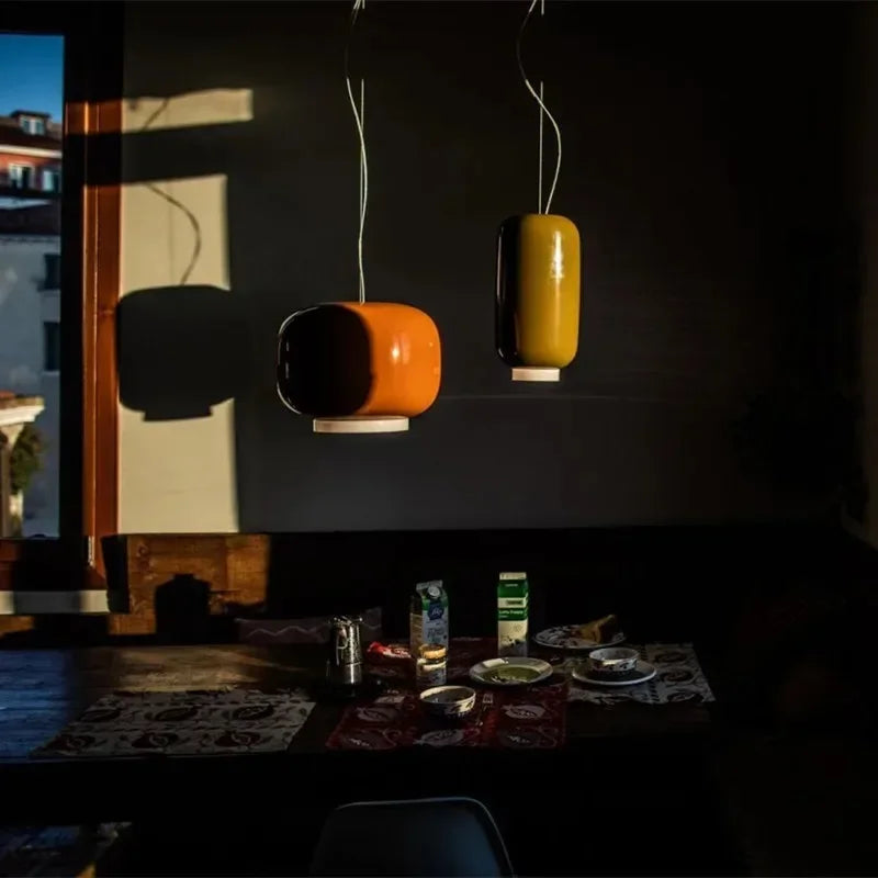 Hanglamp in gekleurd glas voor eetkamer en slaapkamer – Armoniel