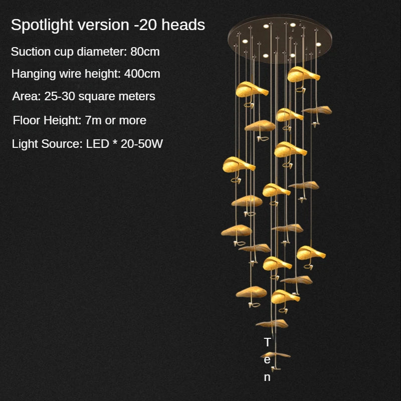 Moderne Koperen Hanglamp voor Duplex – Céloria