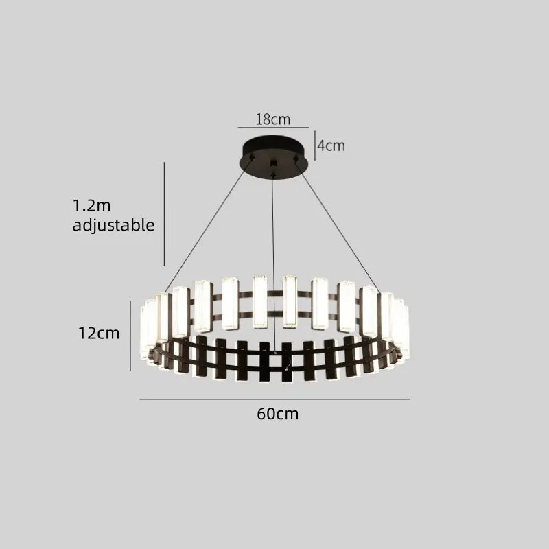 Lustre Circulaire Moderne en Fer pour Salon – Cironde