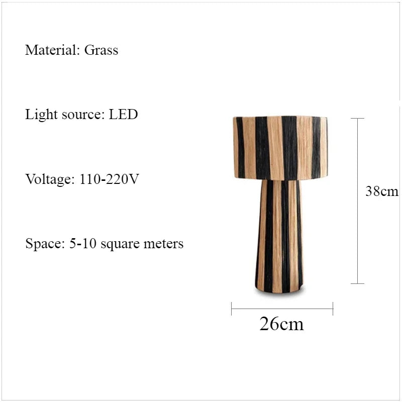 Lampe de sol en osier tressé style japonais – Kansora