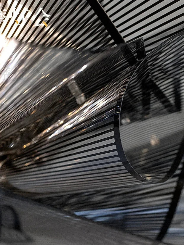 Plafonnier moderne en PVC noir pour chambre à coucher – Noctura