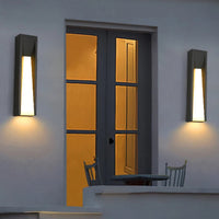 Applique Murale LED en Aluminium Noir pour Extérieur – Arclion