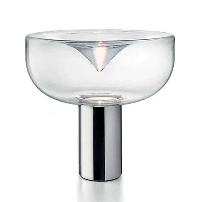 Lampe de table nordique en verre transparent – Aellara