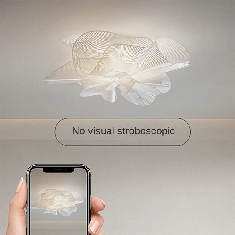 Plafonnier moderne en PVC noir pour chambre à coucher – Noctura