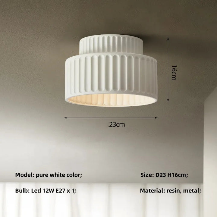 Plafonnier Minimaliste Crème pour Chambre – Crealuxa