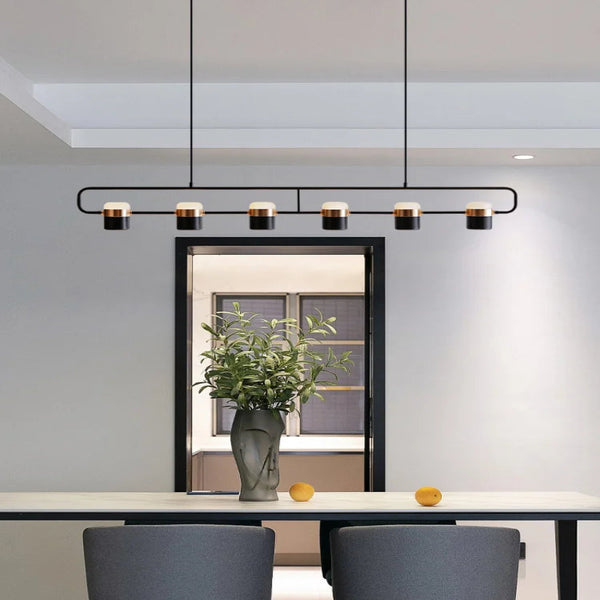 Suspension Métal Noir LED Design Moderne – Juriane