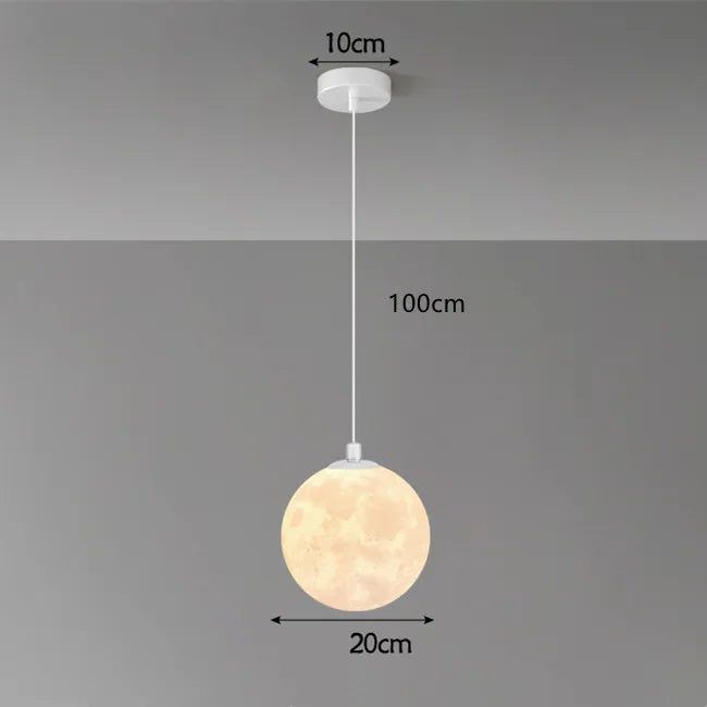 Suspension LED moderne en métal blanc – Moonéclat