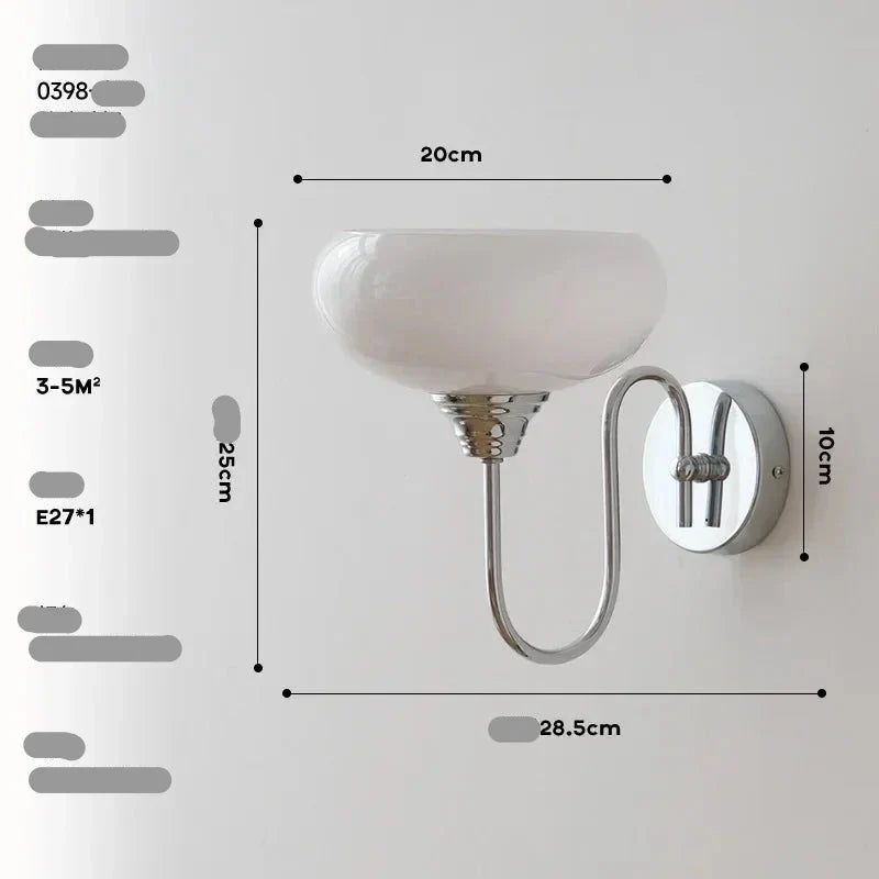 Applique murale minimaliste Eléganza en verre texturé et métal poli - vue 16