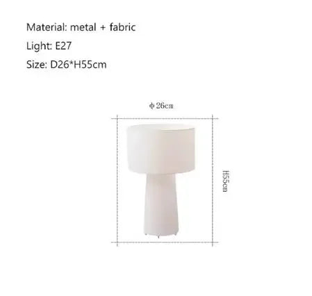 Lampe sur pied en tissu et fer design nordique – Armonello