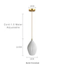 Ribbed ceramic pendant light for dining room – Estellion