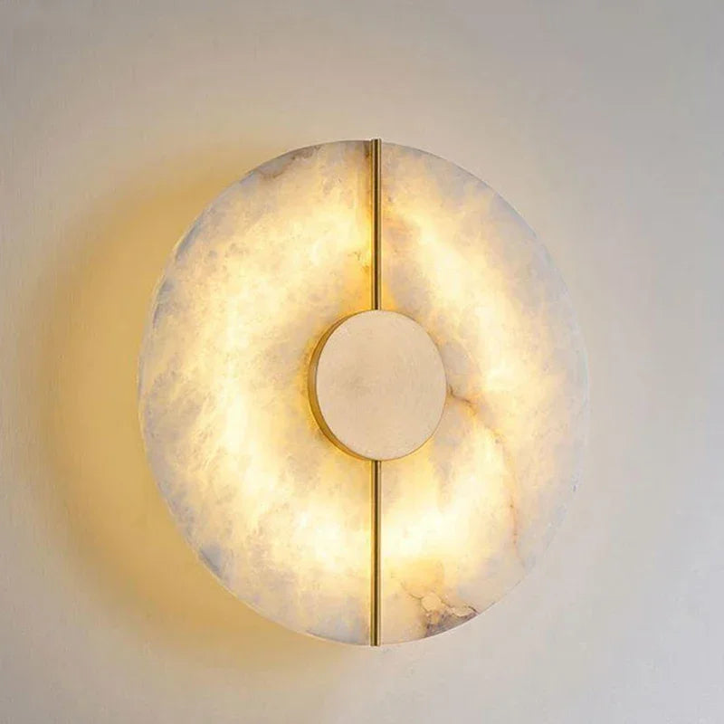 Aura Wandlamp Hoge Voorkeur Gouden Afwerking Authentiek Marmer – Aura