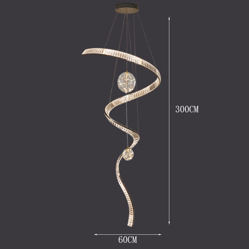 Suspension en cristal moderne pour salons – Crystella