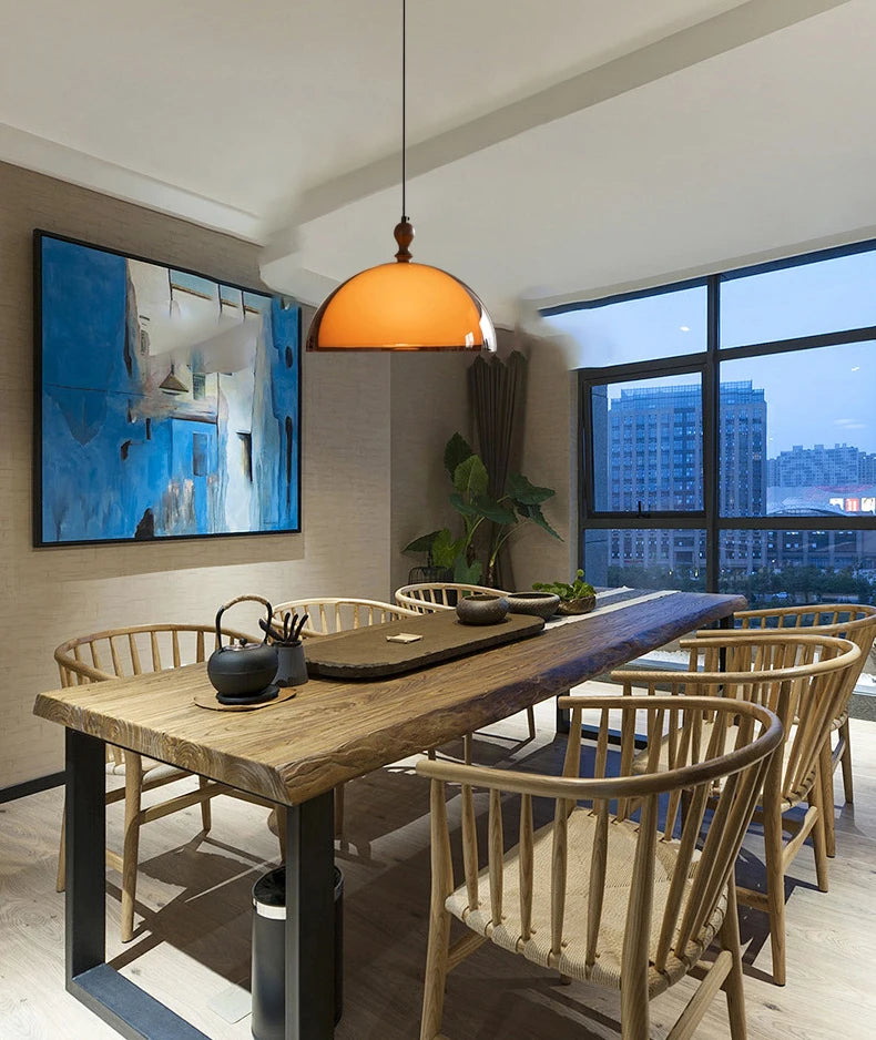 Bruine acryl hanglamp voor eetkamer – Armoniel