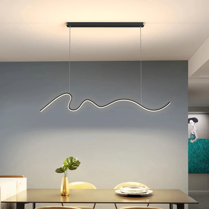 Suspension LED noire moderne pour intérieurs – Caelux