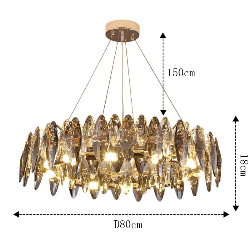 Suspension en cristal pour salon et chambre – Cristarôme
