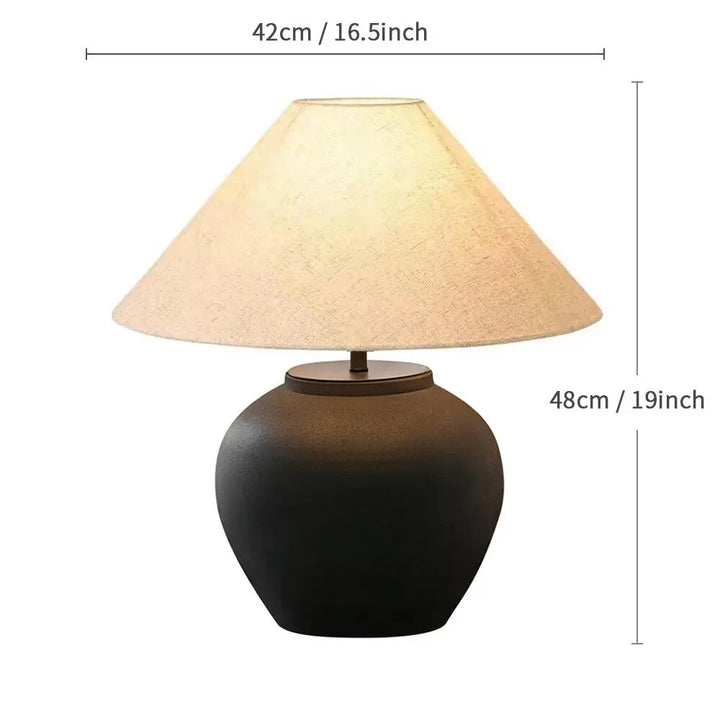 Lampe de table céramique style japonais pour salon – Zenara