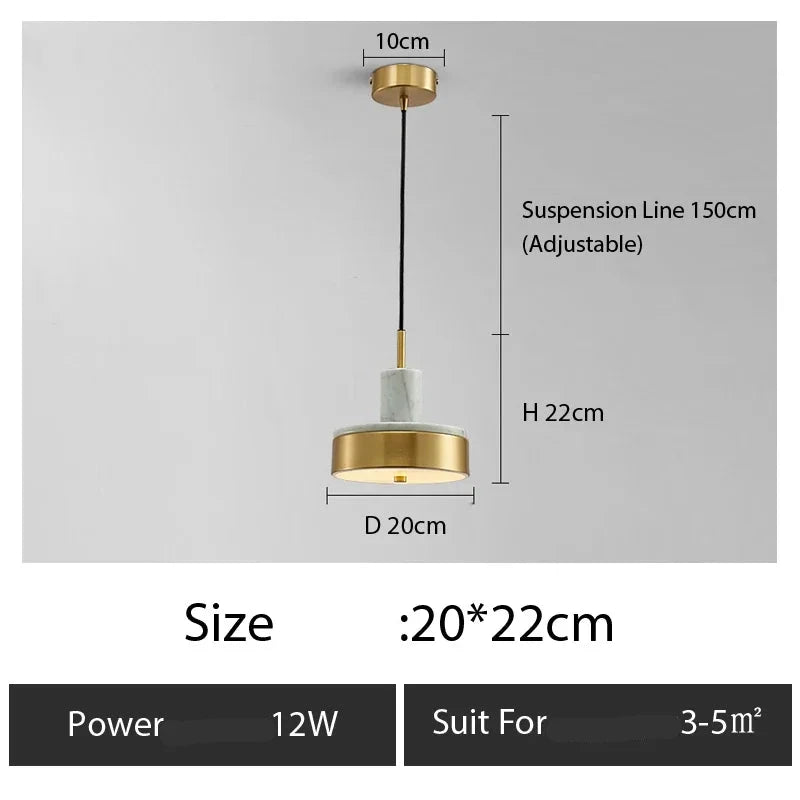 Suspension minimaliste en cuivre pour chambre – Arionelle