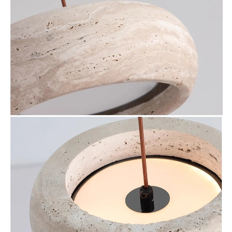 Gele travertijn hanglamp voor woonkamer en eetkamer – Armonello