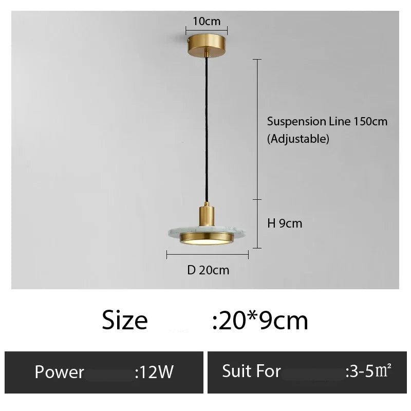 Suspension minimaliste en cuivre pour chambre – Arionelle