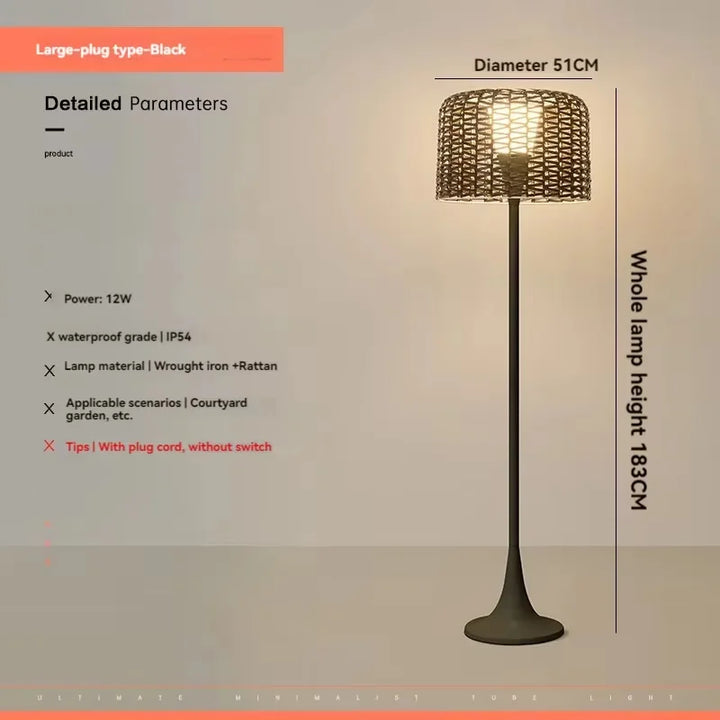 Lampe de jardin extérieur en métal tressé – Verilum