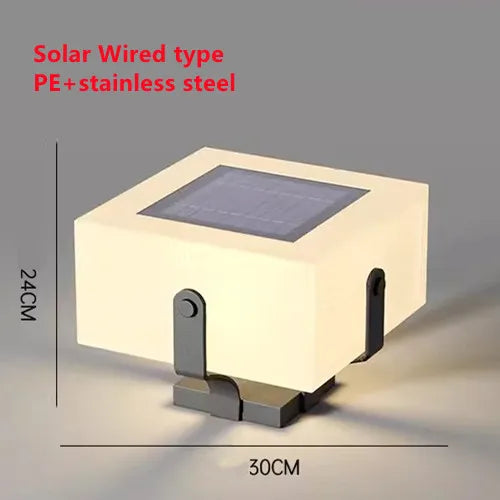 Lampe de Colonne Solaire en Acier Inoxydable pour Jardin – Solastice