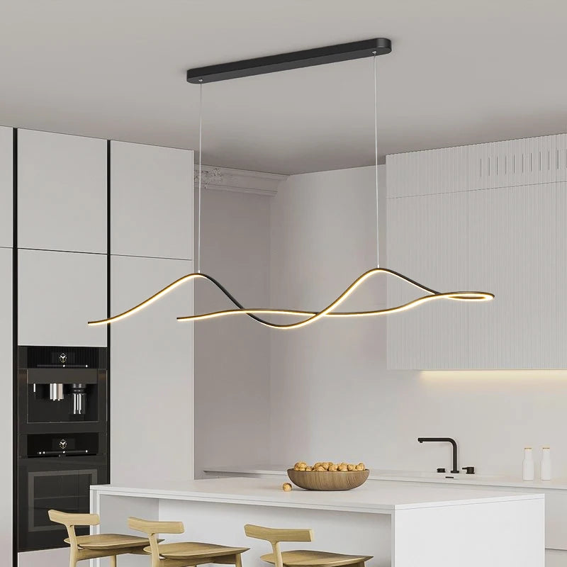 Suspension LED noire moderne pour intérieurs – Caelux