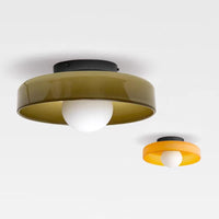 Plafonnier en verre blanc vintage pour entrée – Orbique