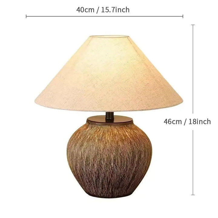 Lampe de table céramique style japonais pour salon – Zenara