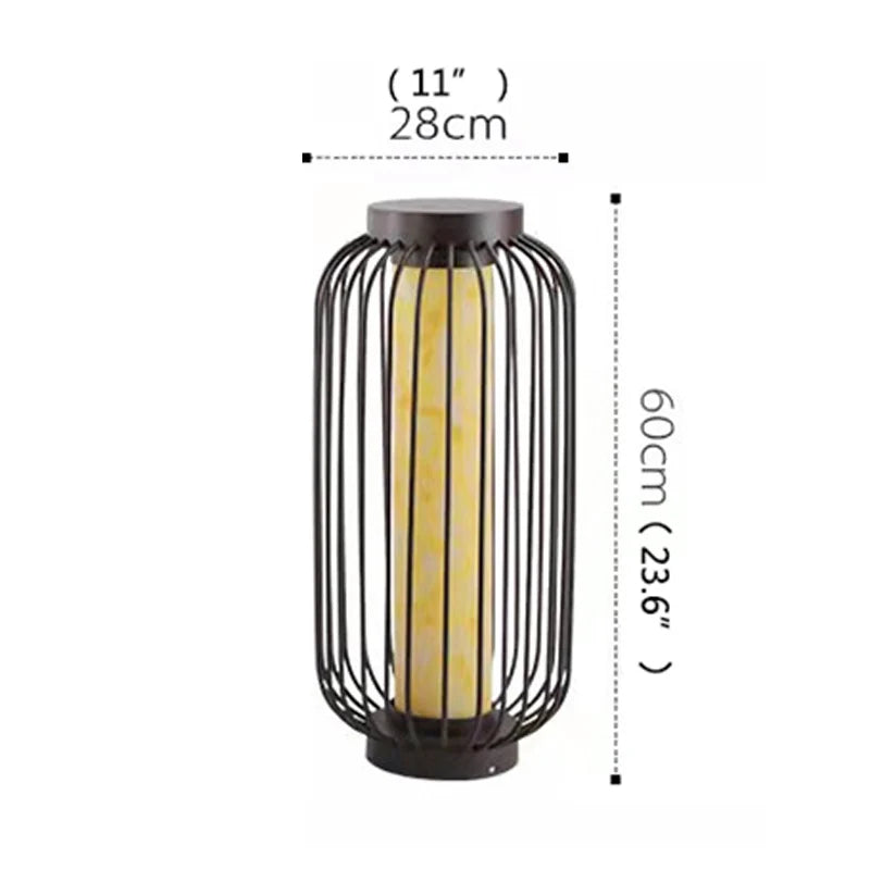 Lampe de pelouse moderne en acier inoxydable – Taléria