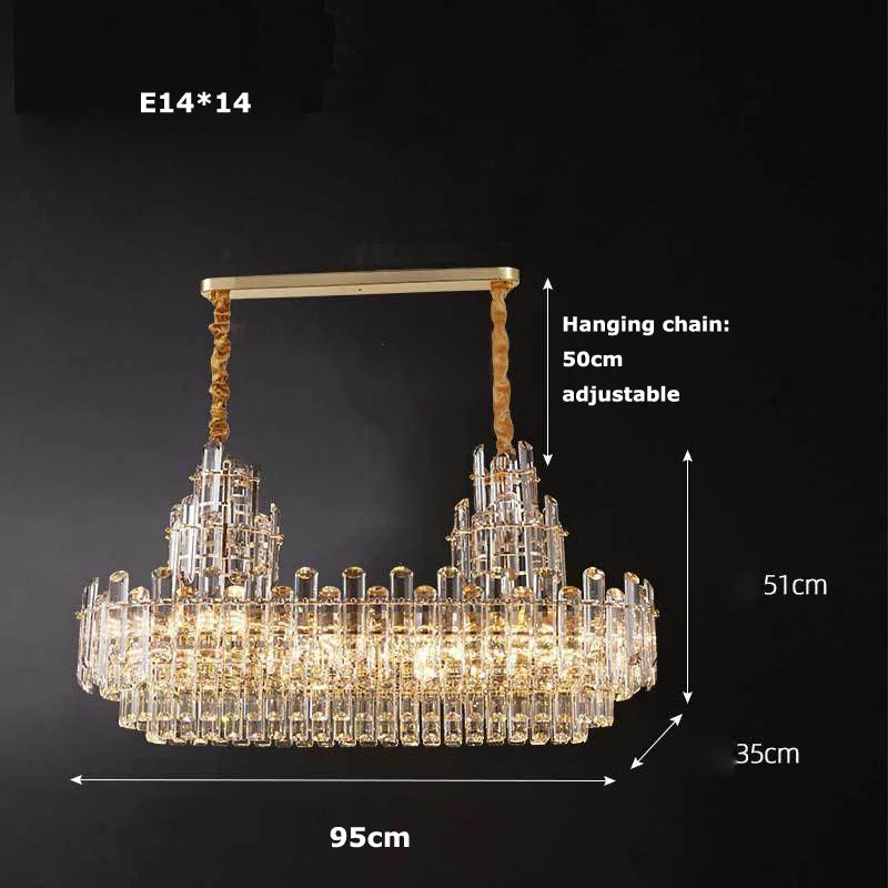 Lustre moderne en cristal pour duplex – Estellion