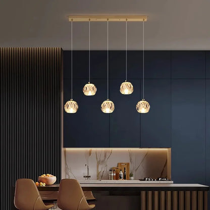 Moderne Kristallen Hanglamp voor Woonkamer – Crystalline