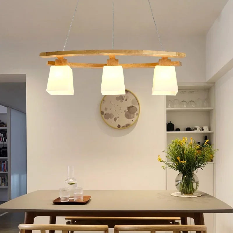 Moderne japanse houten hanglamp – Zenara