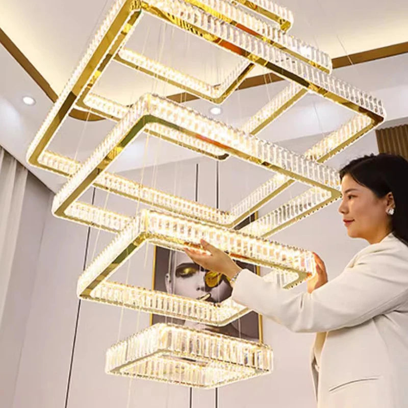 Lustre en cristal moderne pour salon – Cristarve